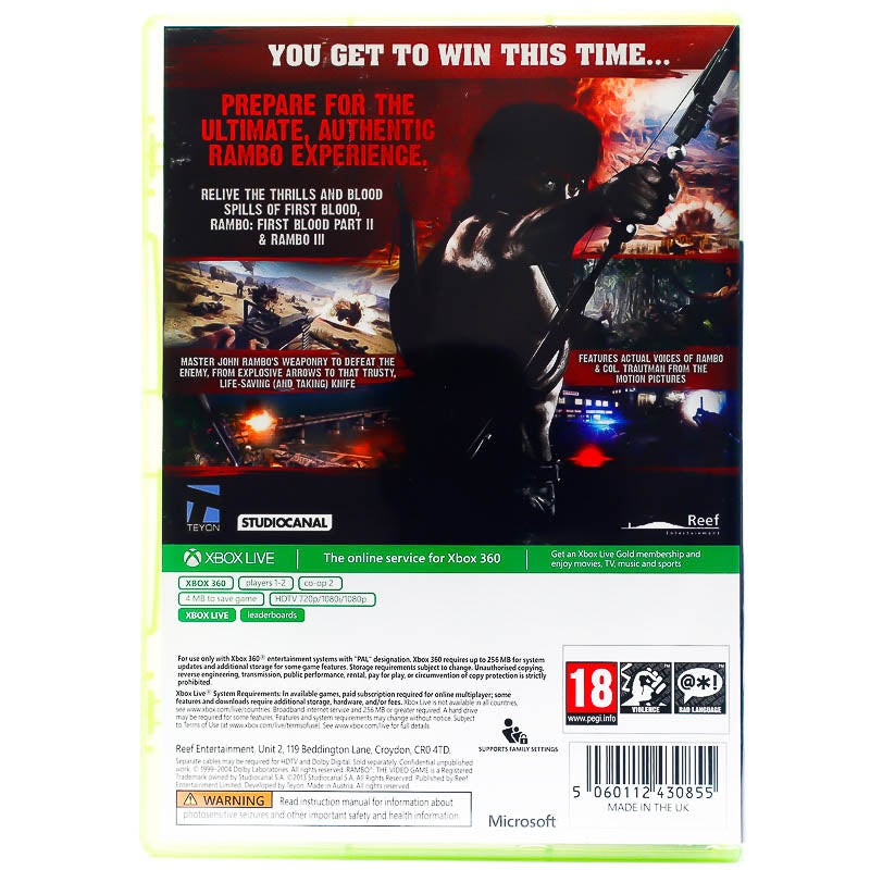 Rambo: The Video Game - Xbox 360 spill - Retrospillkongen