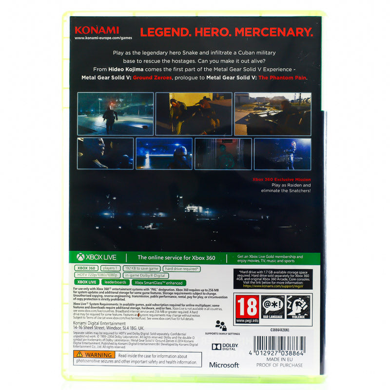 Metal Gear Solid V: Ground Zeroes - Xbox 360 spill - Retrospillkongen