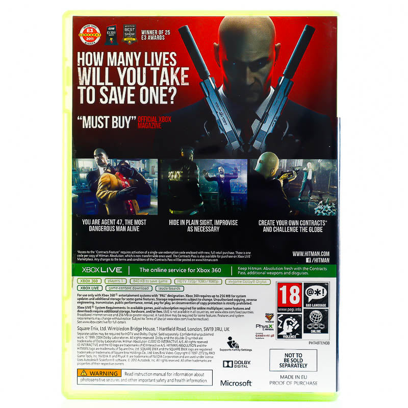Hitman: Absolution - Xbox 360 spill - Retrospillkongen