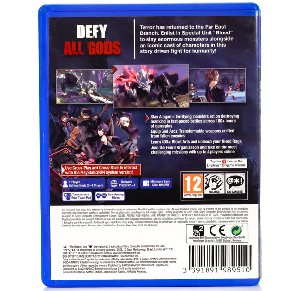 God Eater 2: Rage Burst - PSV spill - Retrospillkongen
