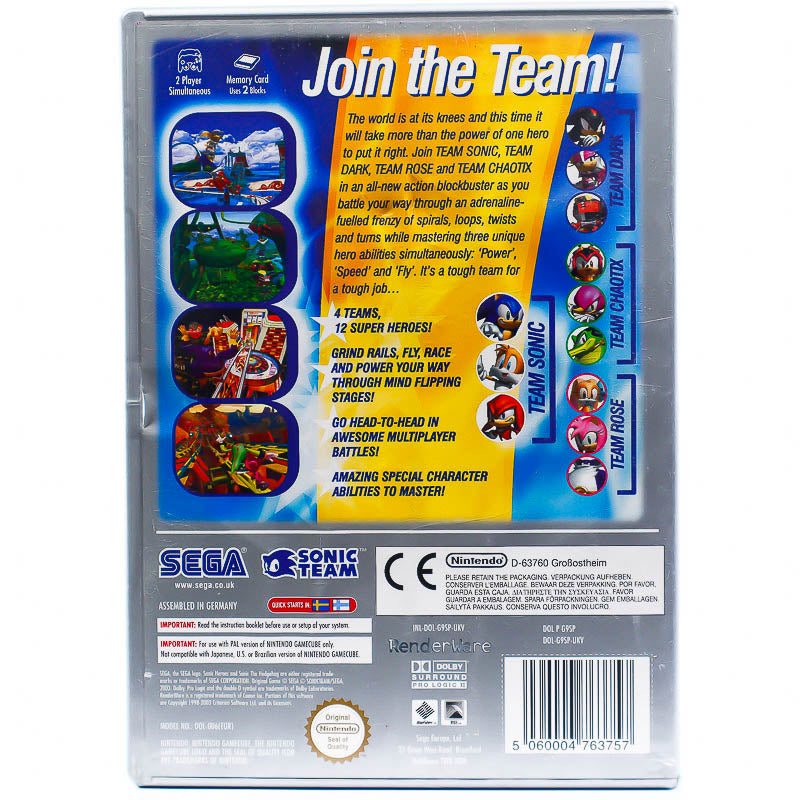 Sonic Heroes - Gamecube spill - Retrospillkongen