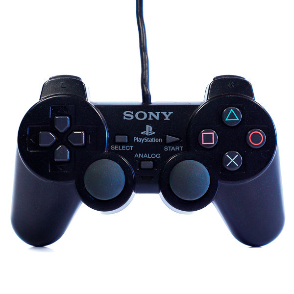 Original Svart Dual Shock Kontroller for Playstation 2 (PS2) - Retrospillkongen