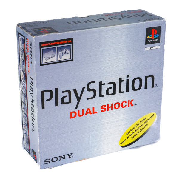 Sony PlayStation 1 Dual Shock Grå Konsoll Pakke - PS1 (Komplett i Eske) - Retrospillkongen