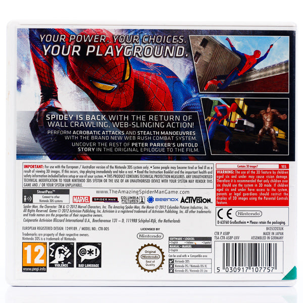 The Amazing Spider-Man - Nintendo 3DS spill - Retrospillkongen