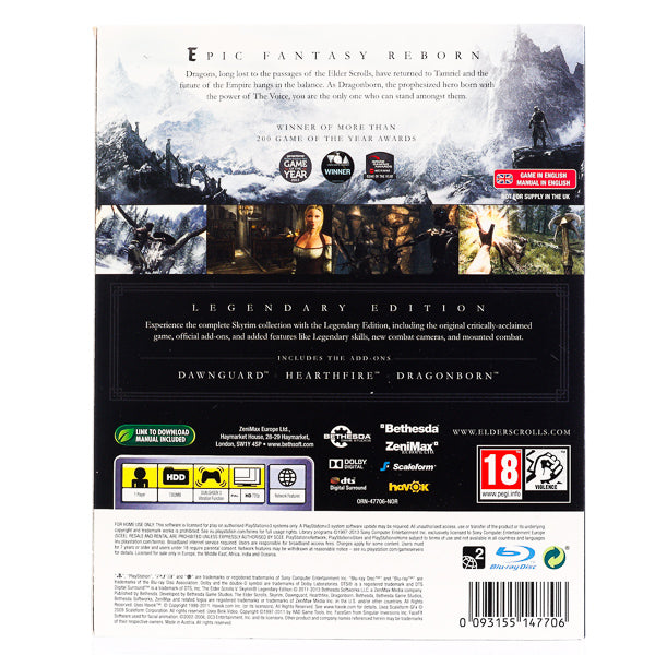 The Elder Scrolls V Skyrim: Legendary Edition - PS3 spill - Retrospillkongen