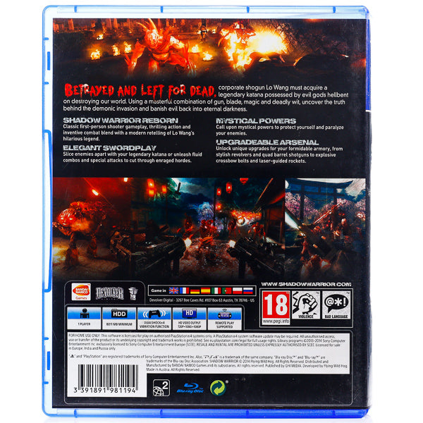 Shadow Warrior - PS4 spill - Retrospillkongen