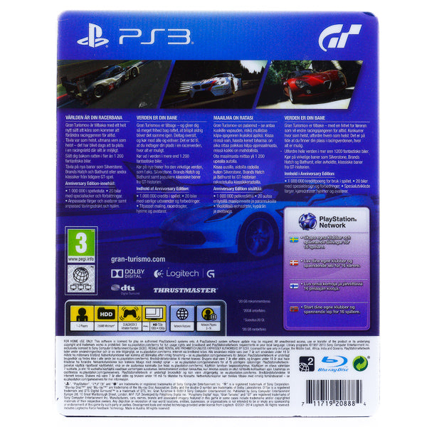 Grand Turismo 6: Anniversary Edition (Steelbook) - PS3 spill - Retrospillkongen