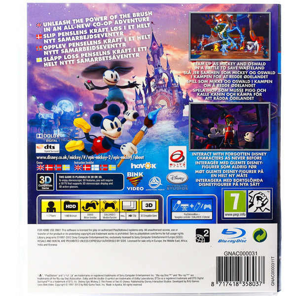 Disney Epic Mickey 2: The Power of Two - PS3 spill - Retrospillkongen