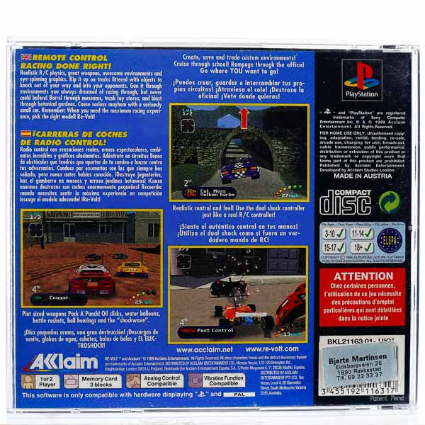 Re-Volt - PS1 spill - Retrospillkongen