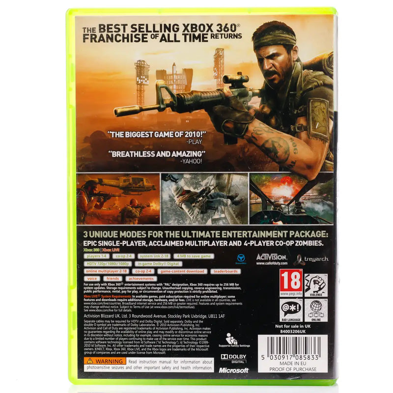 Call of Duty: Black Ops - Xbox 360 spill