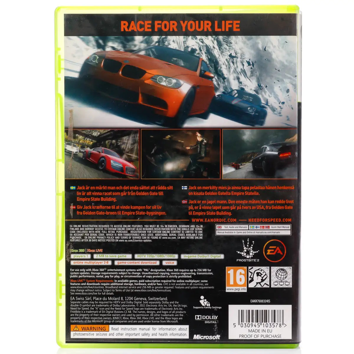 Need for Speed the Run - Xbox 360 spill - Retrospillkongen