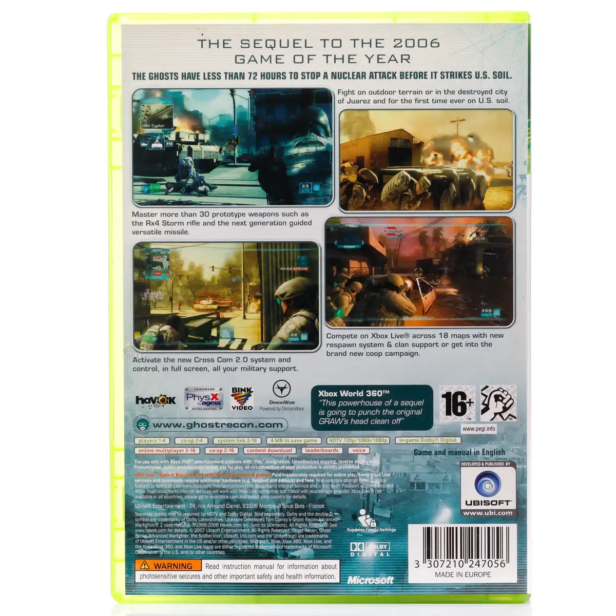 Tom Clancy's Ghost Recon: Advanced Warfighter 2 - Xbox 360 spill - Retrospillkongen