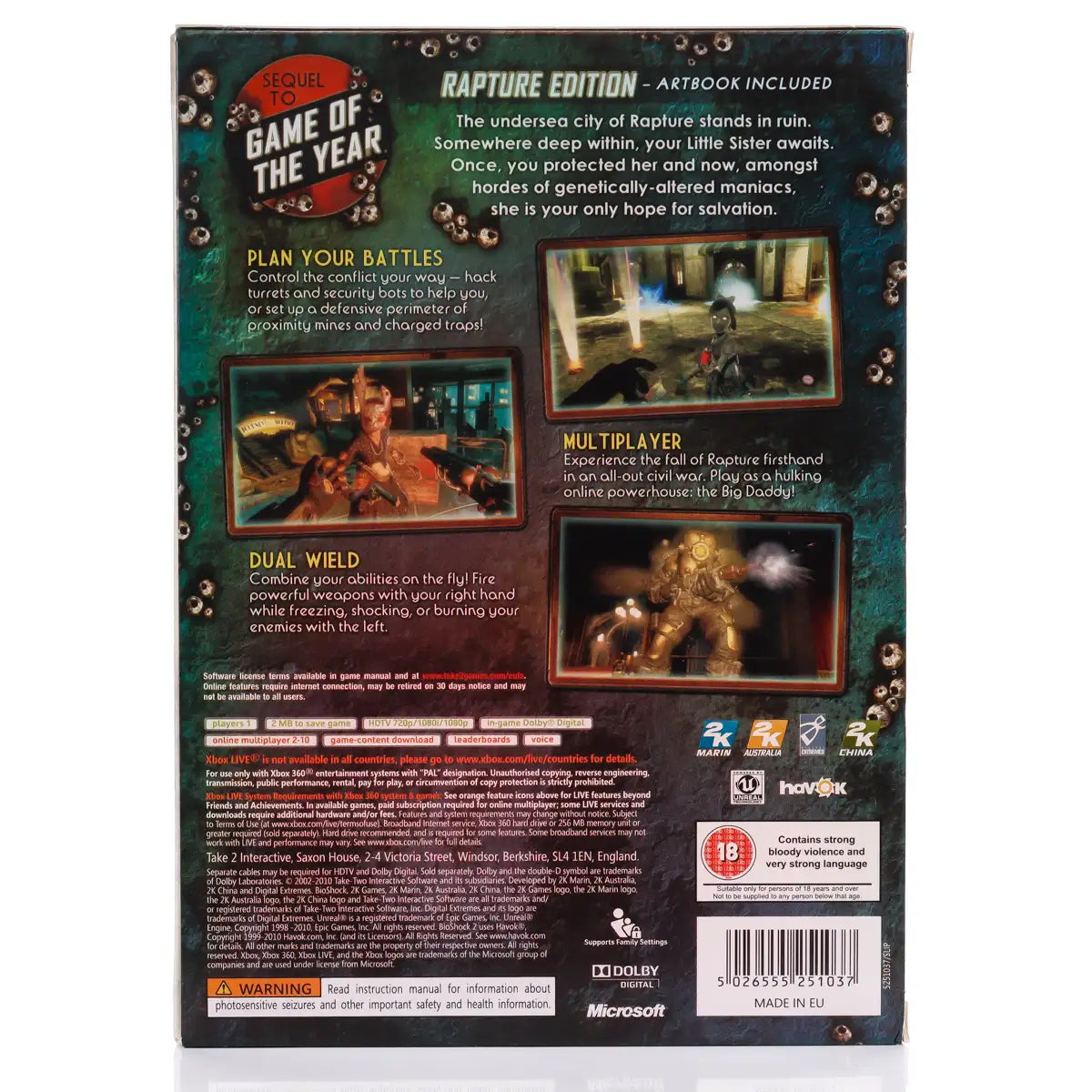 BioShock 2 - Rapture Edition - Xbox 360 spill - Retrospillkongen