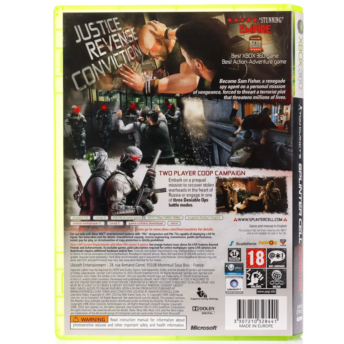 Tom Clancy's Splinter Cell: Conviction - Xbox 360 spill - Retrospillkongen