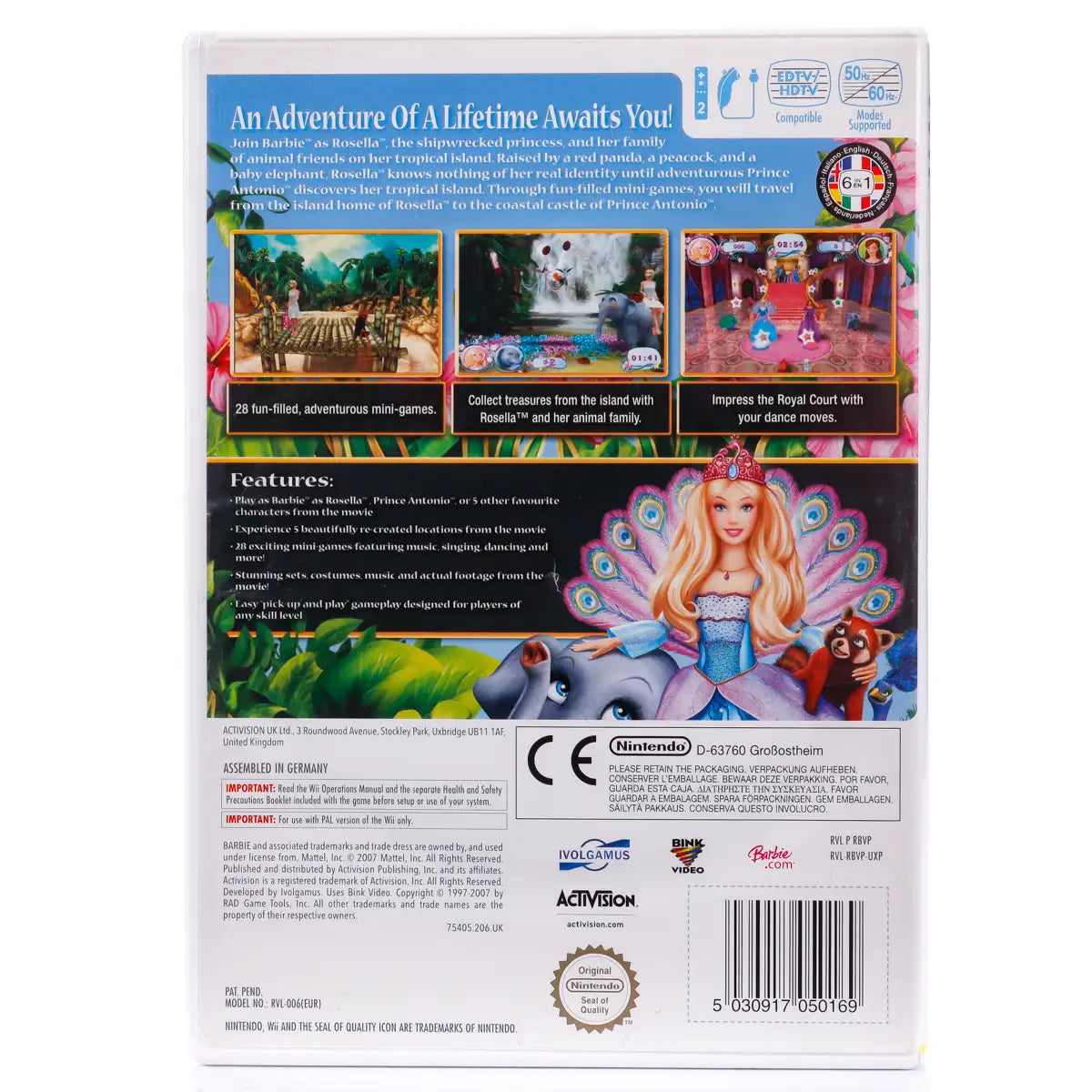 Barbie The Island Princess Wii spill Retrospillkongen