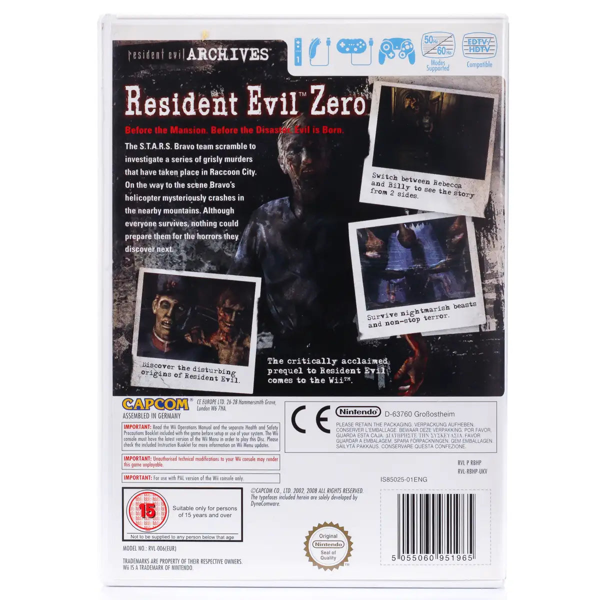Resident Evil Zero (Archives) - Wii spill - Retrospillkongen