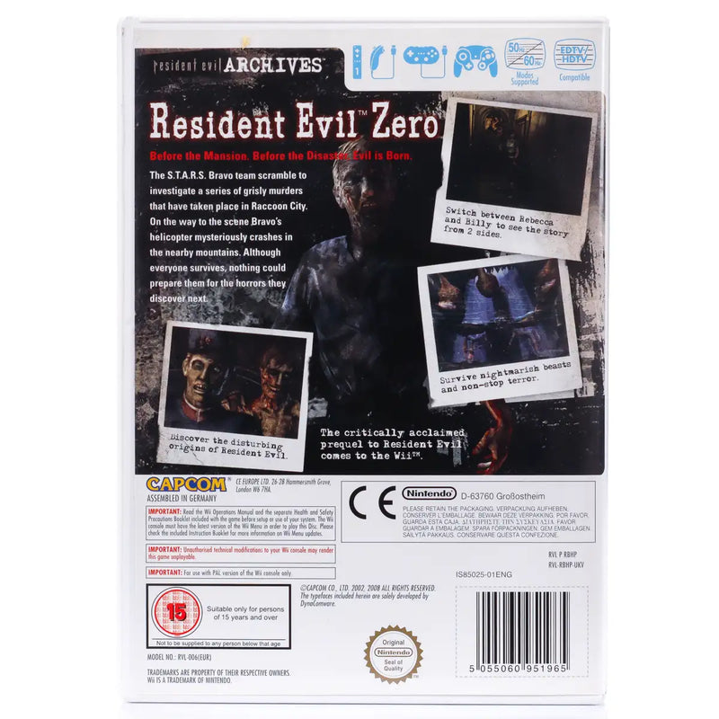 Resident Evil Zero (Archives) - Wii spill