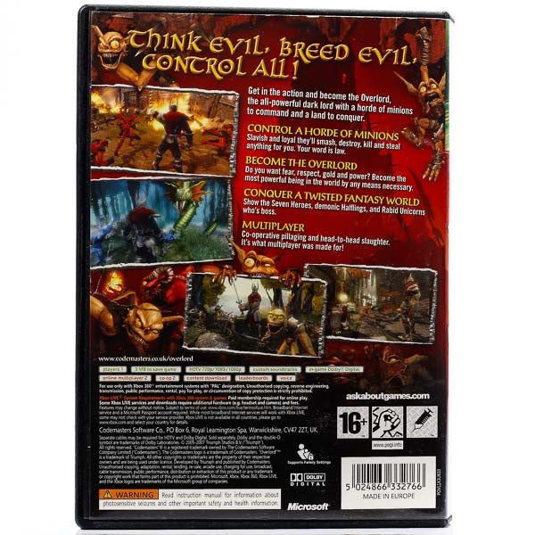 Renovert Overlord - Xbox 360 spill - Retrospillkongen