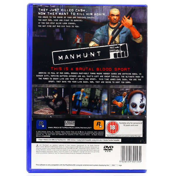 Renovert Manhunt - PS2 spill - Retrospillkongen