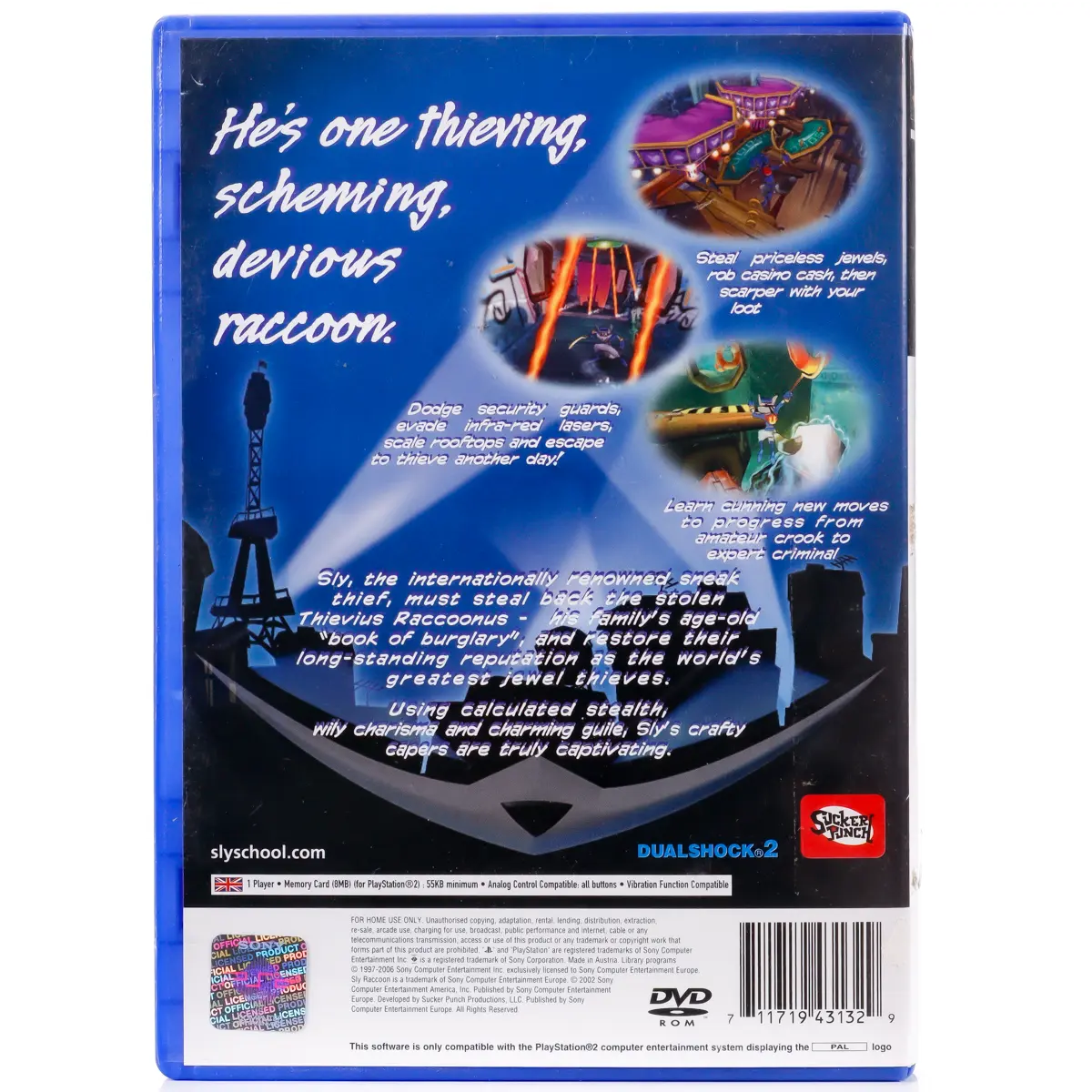 Sly Raccoon - PS2 spill - Retrospillkongen