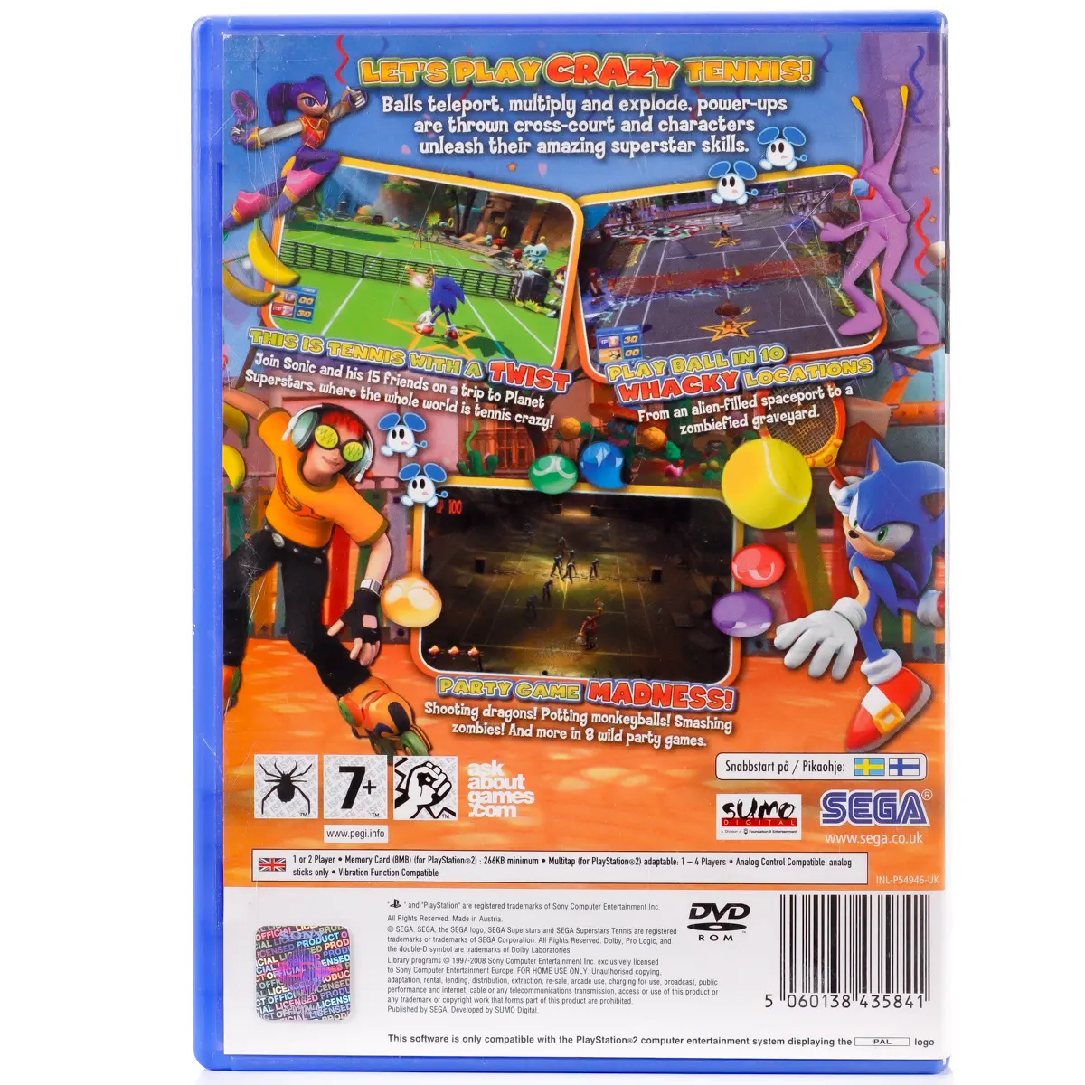 SEGA Superstars Tennis - PS2 spill - Retrospillkongen