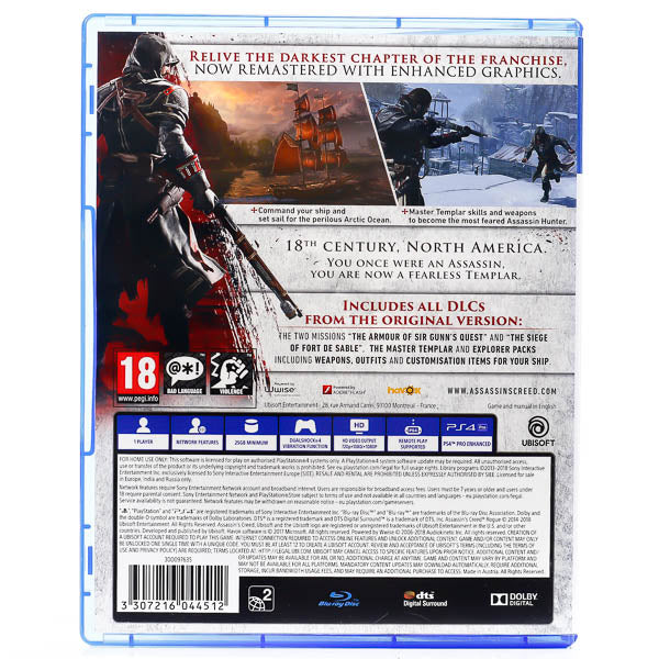 Renovert Assassin's Creed: Rogue - Remastered - PS4 spill - Retrospillkongen