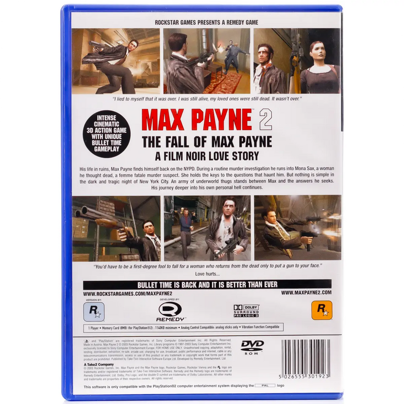 Max Payne 2: The Fall of Max Payne - PS2 spill