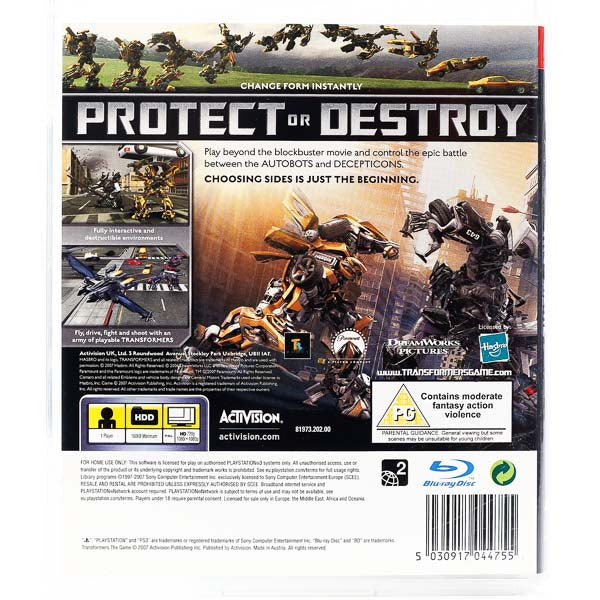 Renovert Transformers: The Game - PS3 spill - Retrospillkongen