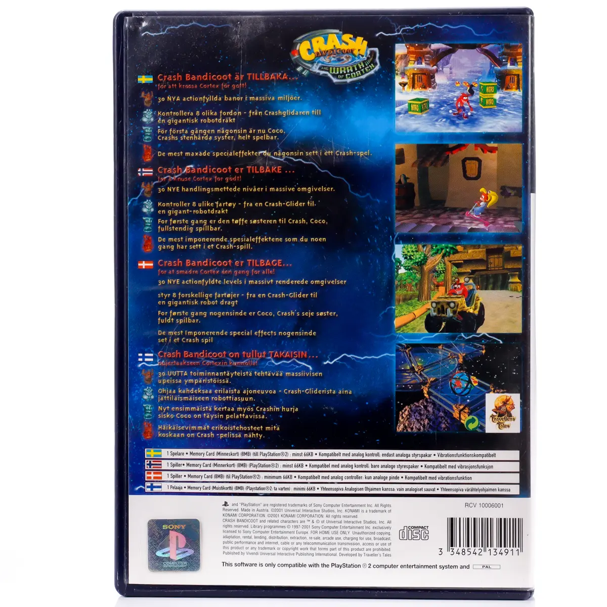 Crash Bandicoot the Wrath of Cortex - PS2 spill - Retrospillkongen