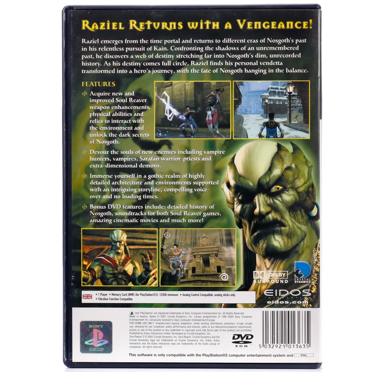 Legacy of Kain: Soul Reaver 2 - PS2 spill - Retrospillkongen