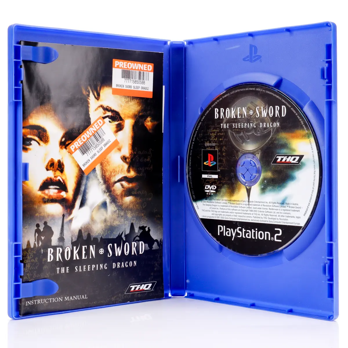 Broken Sword The Sleeping Dragon - PS2 spill - Retrospillkongen