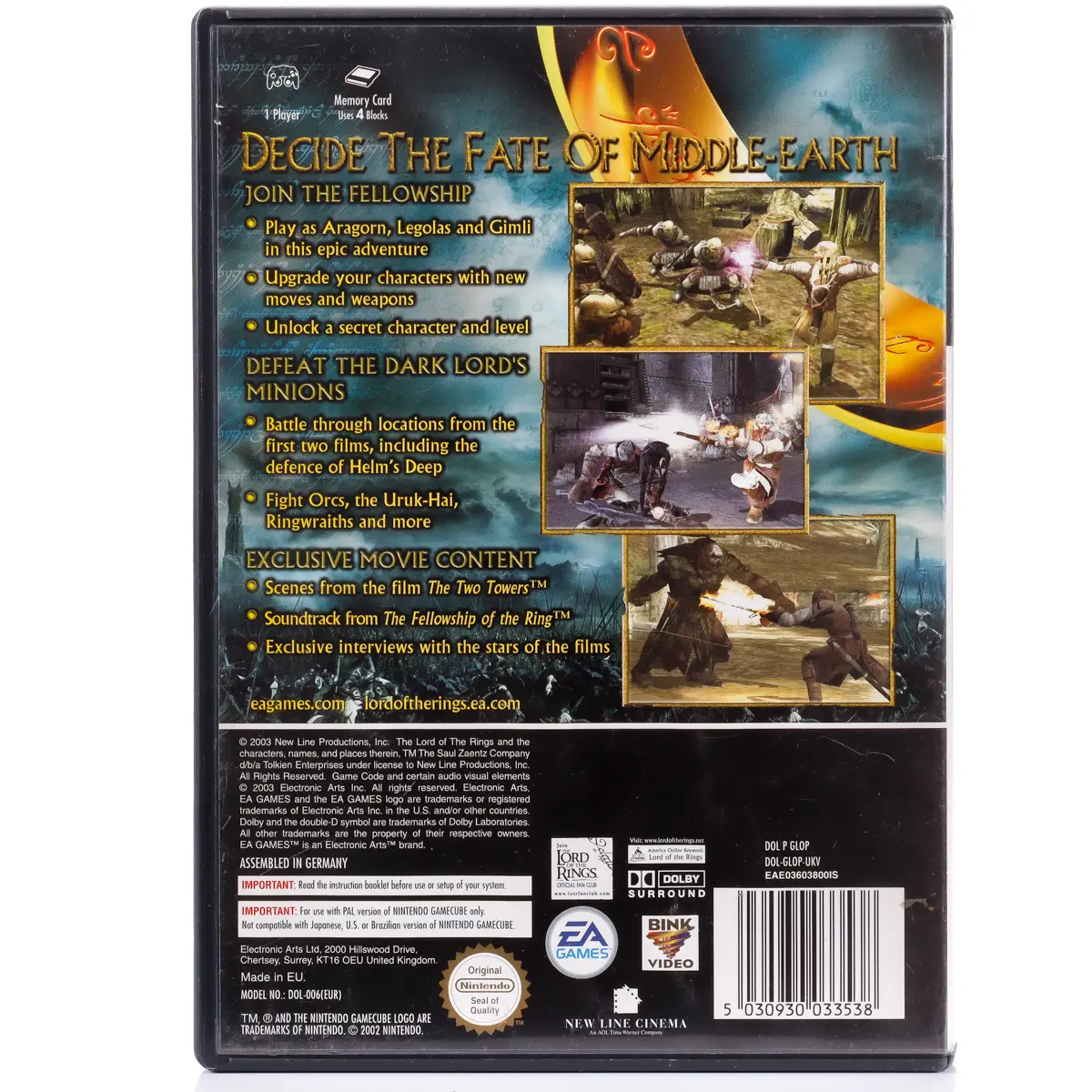 The Lord of the Rings: The Two Towers - GameCube spill - Retrospillkongen