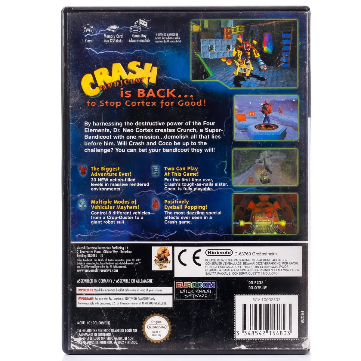 Crash Bandicoot: The Wrath of Cortex - GameCube spill - Retrospillkongen