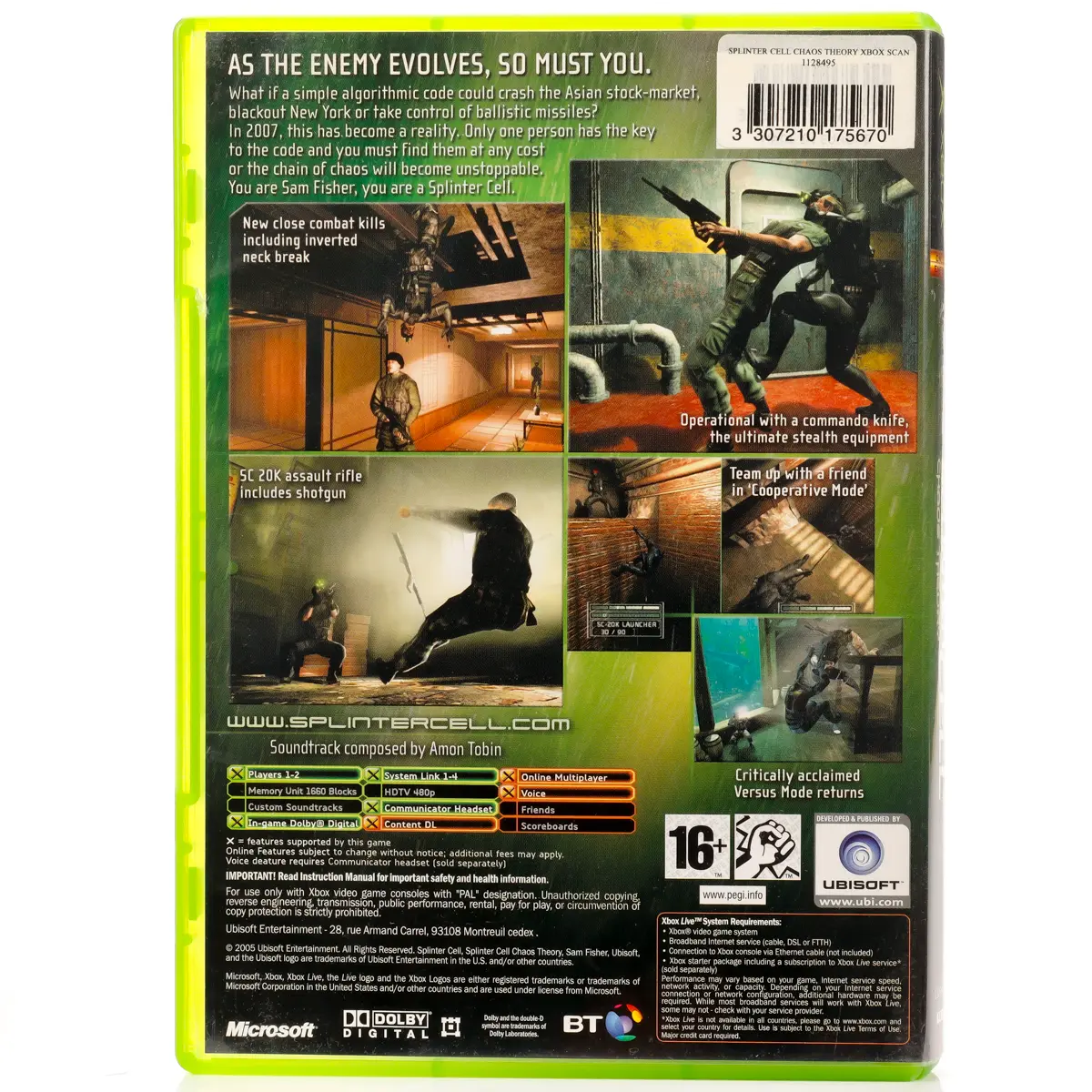 Tom Clancy's Splinter Cell: Chaos Theory - Xbox spill - Retrospillkongen
