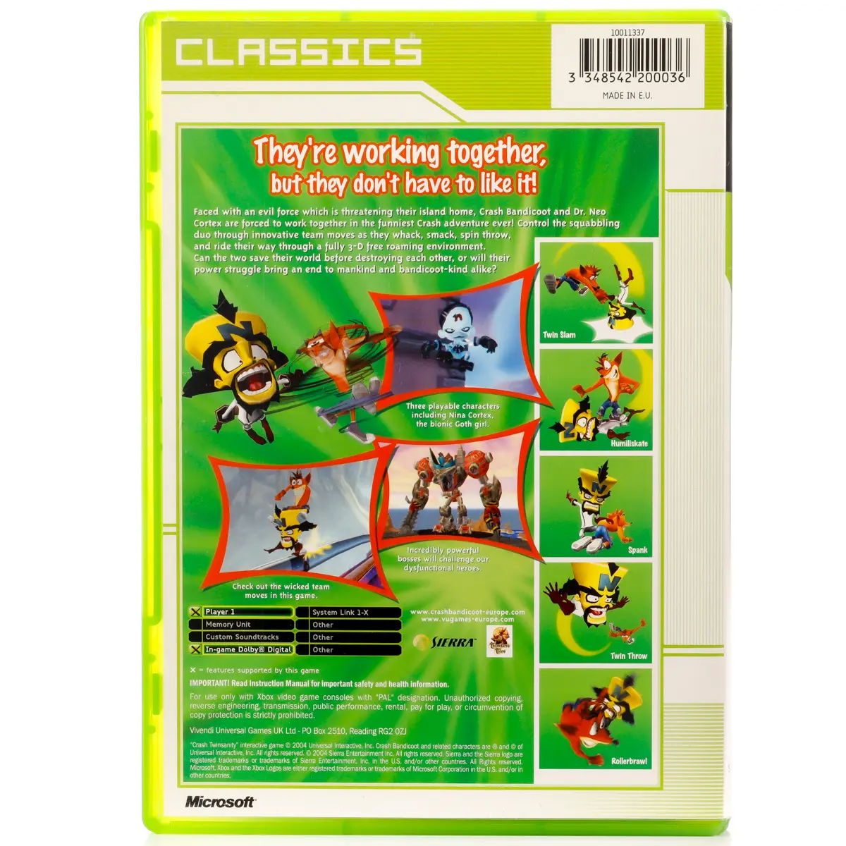 Crash Twinsanity - Xbox spill - Retrospillkongen