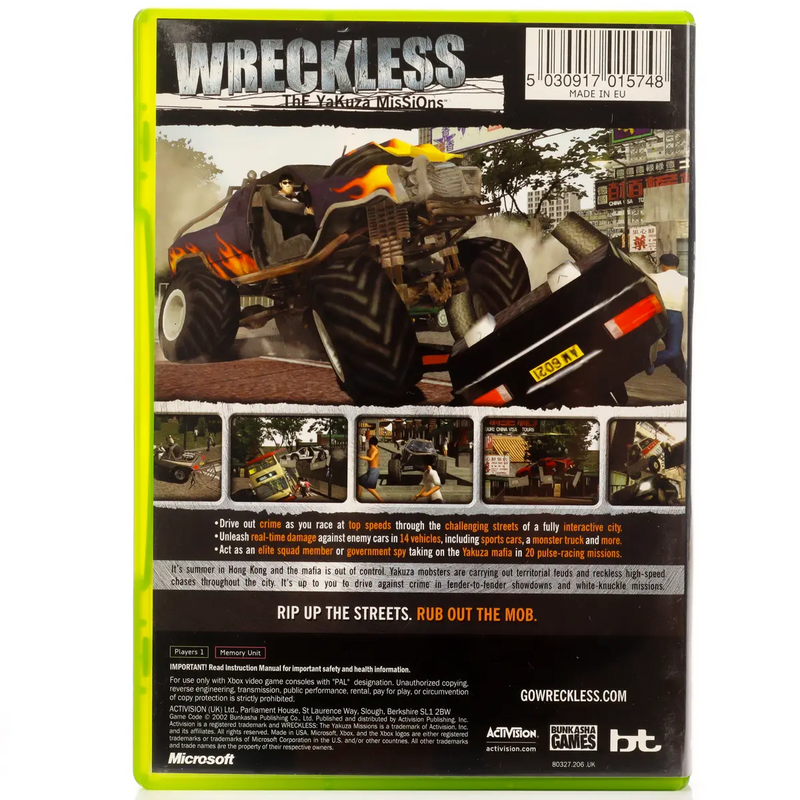 Wreckless: The Yakuza Missions - Xbox spill