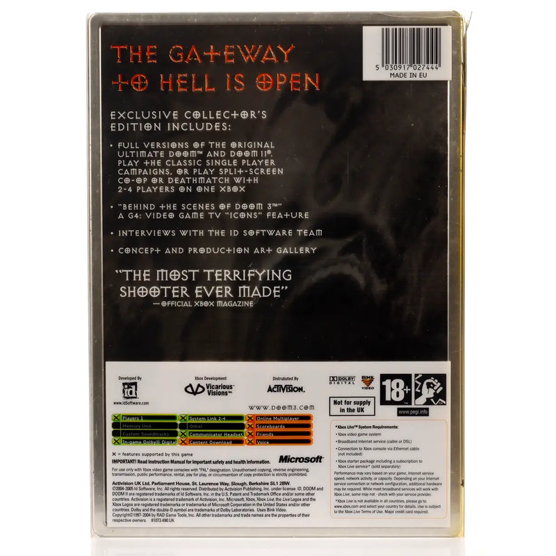 DOOM 3 (Steelbook) - Xbox spill