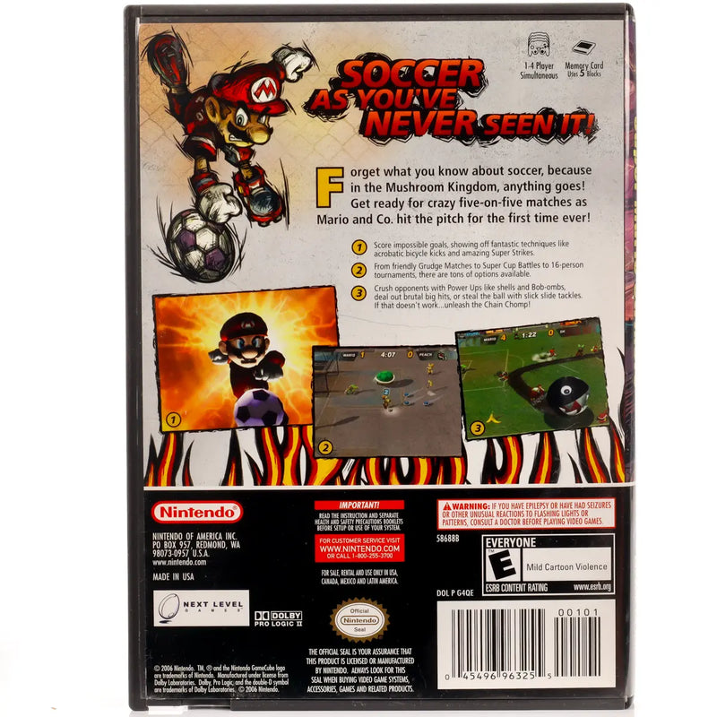 Super Mario Strikers - Gamecube spill (NTSC Versjon)
