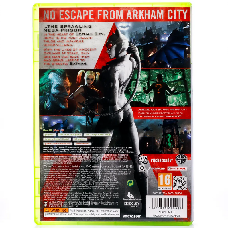 Batman Arkham City - Xbox 360 spill