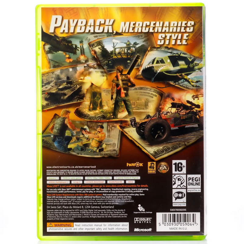 Mercenaries 2: World in Flames - Xbox 360 spill