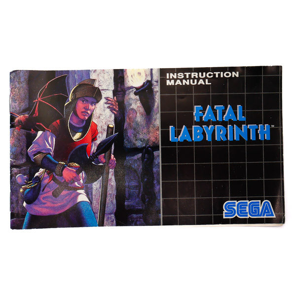 Fatal Labyrinth Manual for Sega Spill Cover - Retrospillkongen