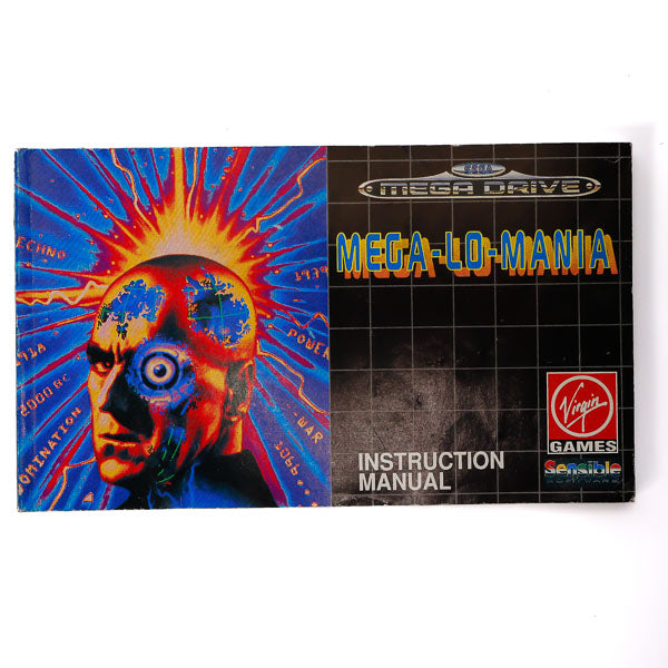 Mega-Lo-Mania Manual for Sega Spill Cover - Retrospillkongen