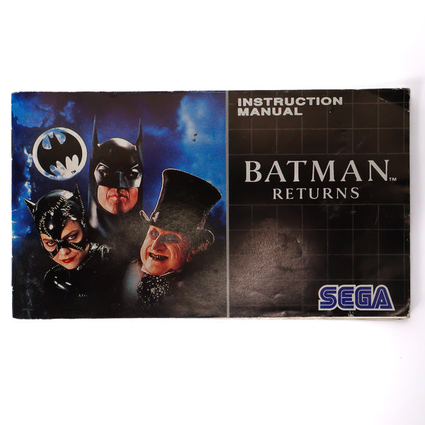 Batman Returns Manual for Sega Spill Cover - Retrospillkongen
