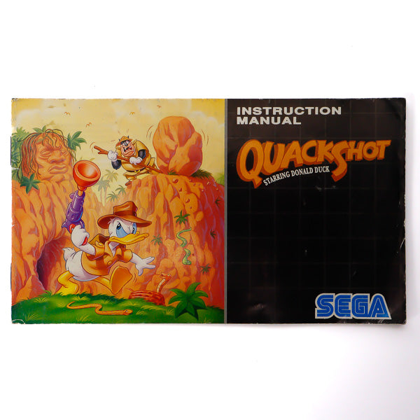 QuackShot: Starring Donald Duck Manual for Sega Spill Cover - Retrospillkongen