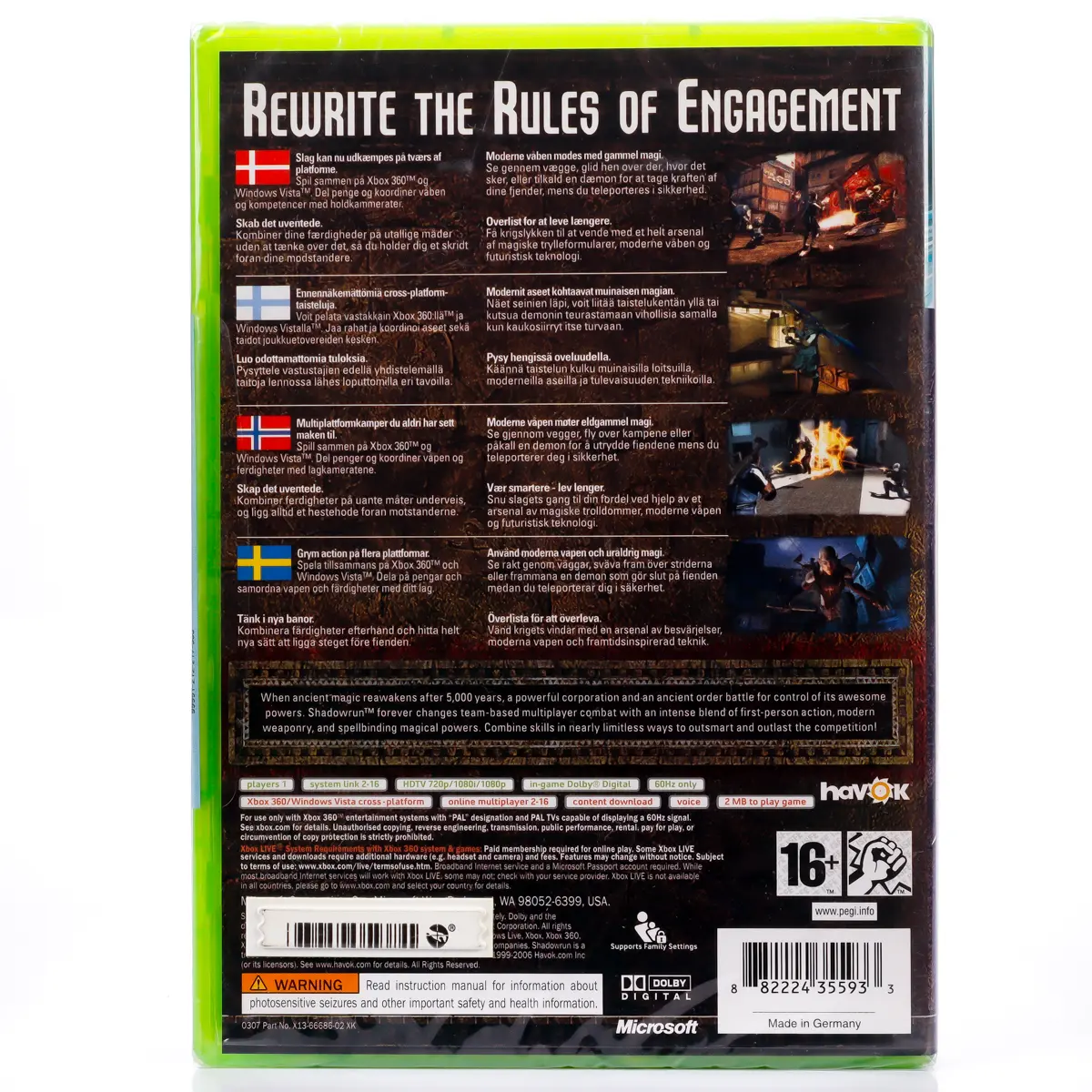 Shadowrun - Xbox 360 spill (Forseglet) - Retrospillkongen