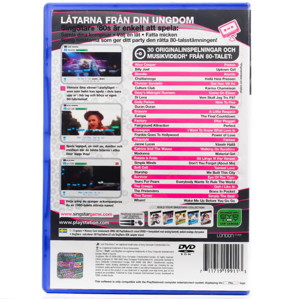 Renovert SingStar: '80s - PS2 spill - Retrospillkongen