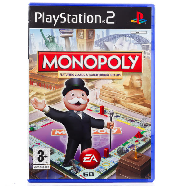Renovert Monopoly featuring Classic & World Edition Boards - PS2 spill - Retrospillkongen