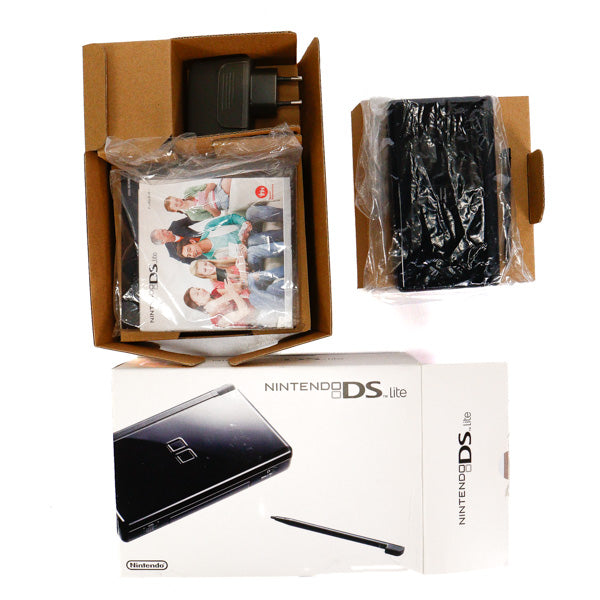 Renovert Nintendo DS Lite Onyx Black Håndhold konsoll (Komplett i Eske) - Retrospillkongen