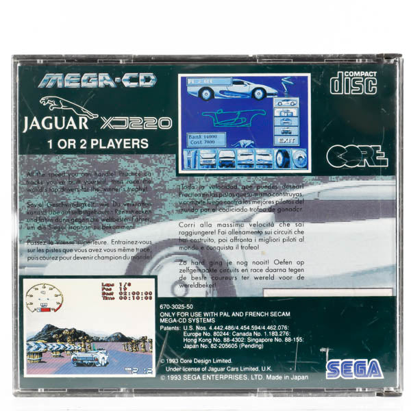 Renovert Jaguar XJ220 - SEGA Mega-CD spill - Retrospillkongen