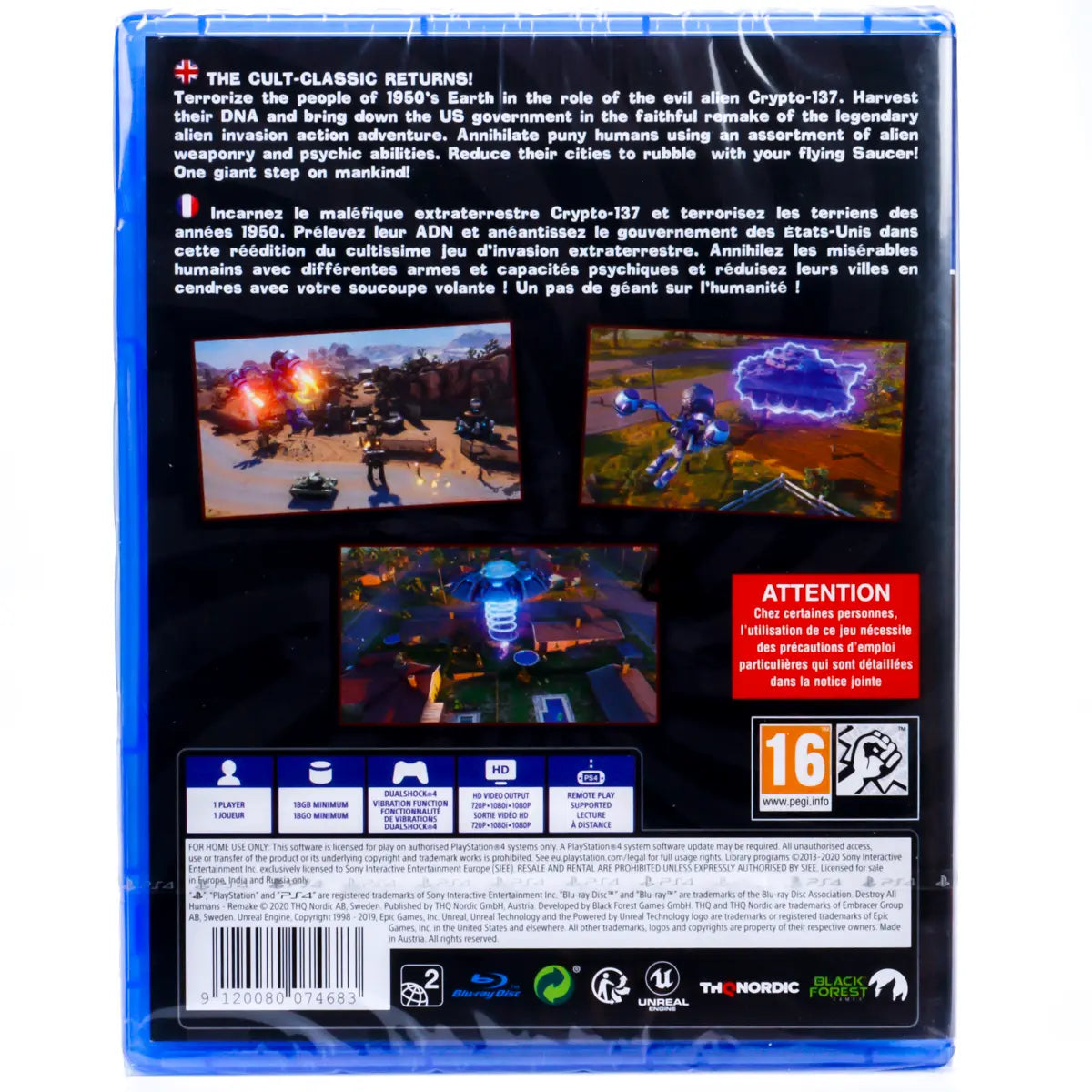 Destroy All Humans! - PS4 spill (Forseglet) - Retrospillkongen